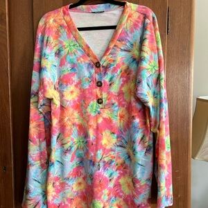 HEIMISH USA Colorful Tie-Dye Tunic